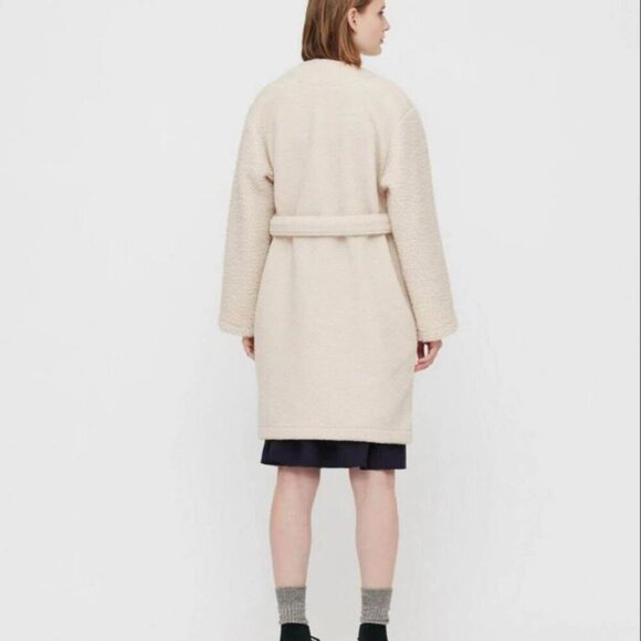 JW Anderson x Uniqlo Women's Sherpa Boa Fleece Belted Jacket- Size Large - Picture 3 of 15